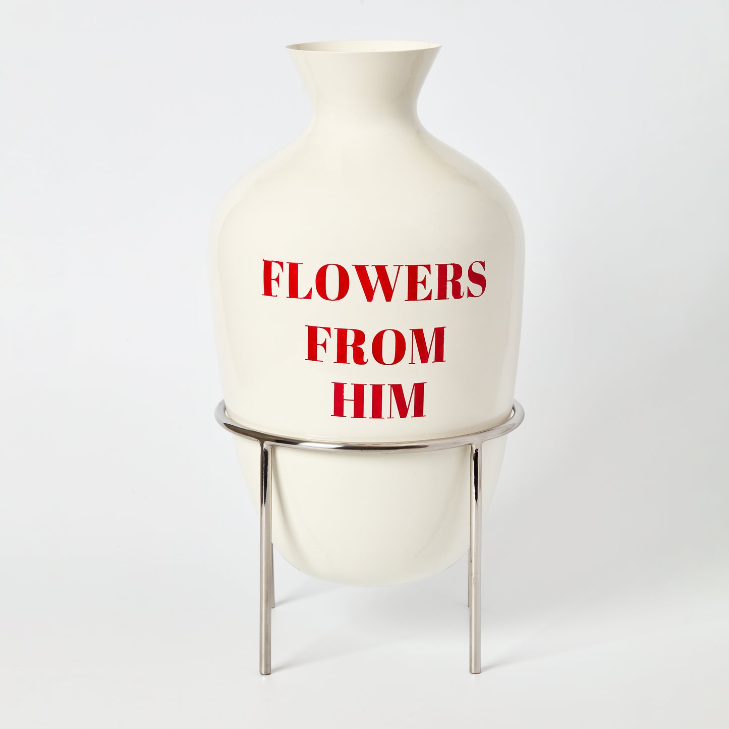 “FLOWERS FROM HIM” VASE